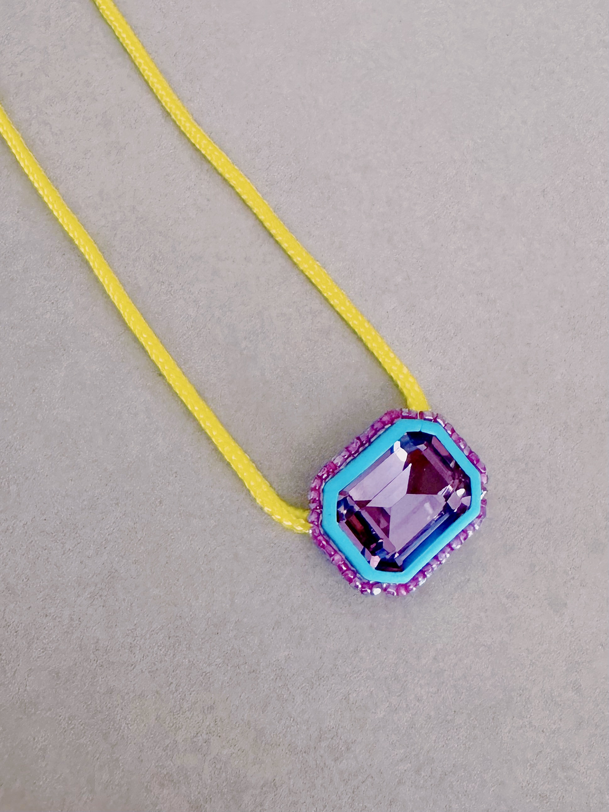 Choker Yellow&Lilac