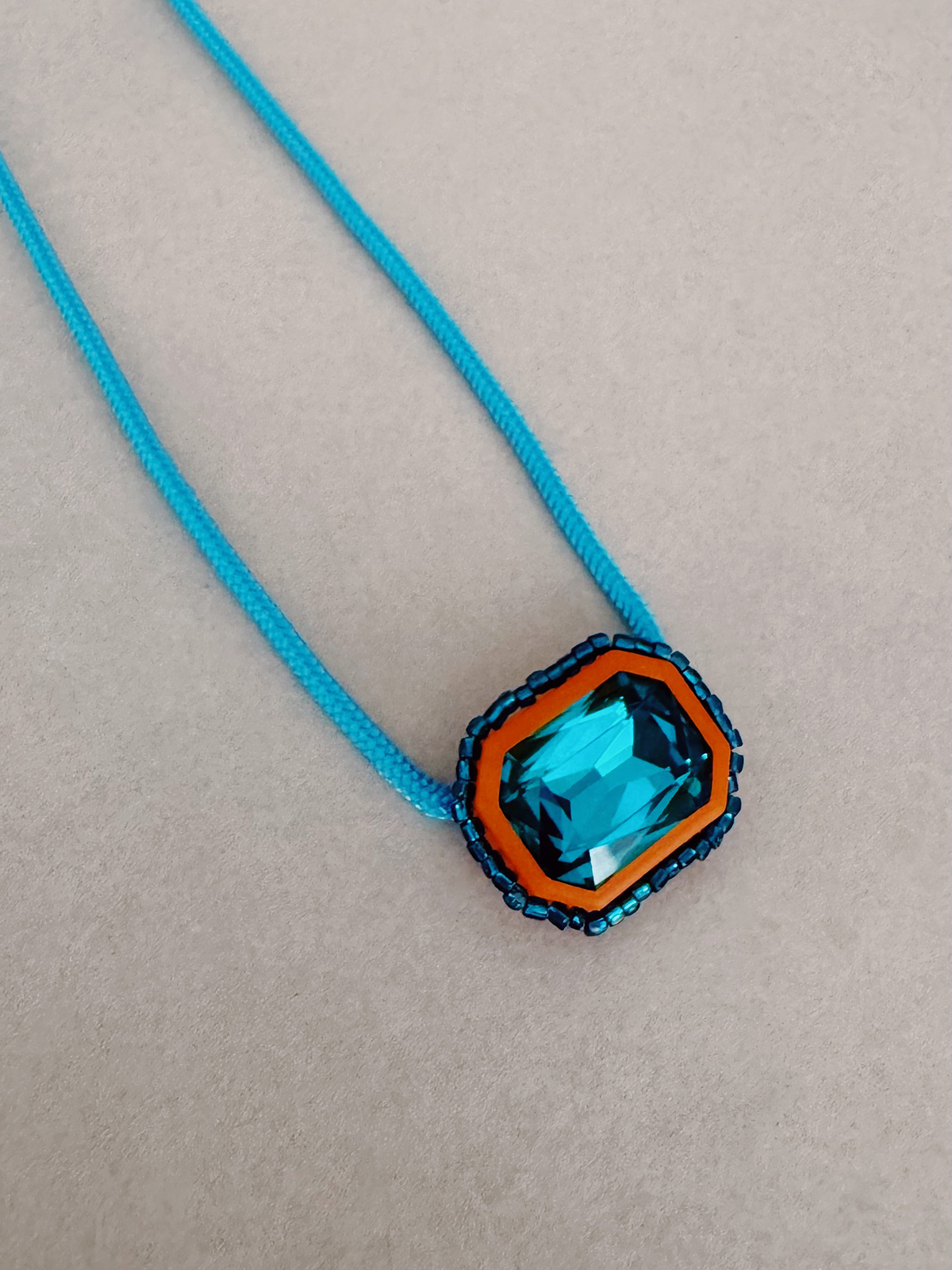 Choker Turquoise&Orange