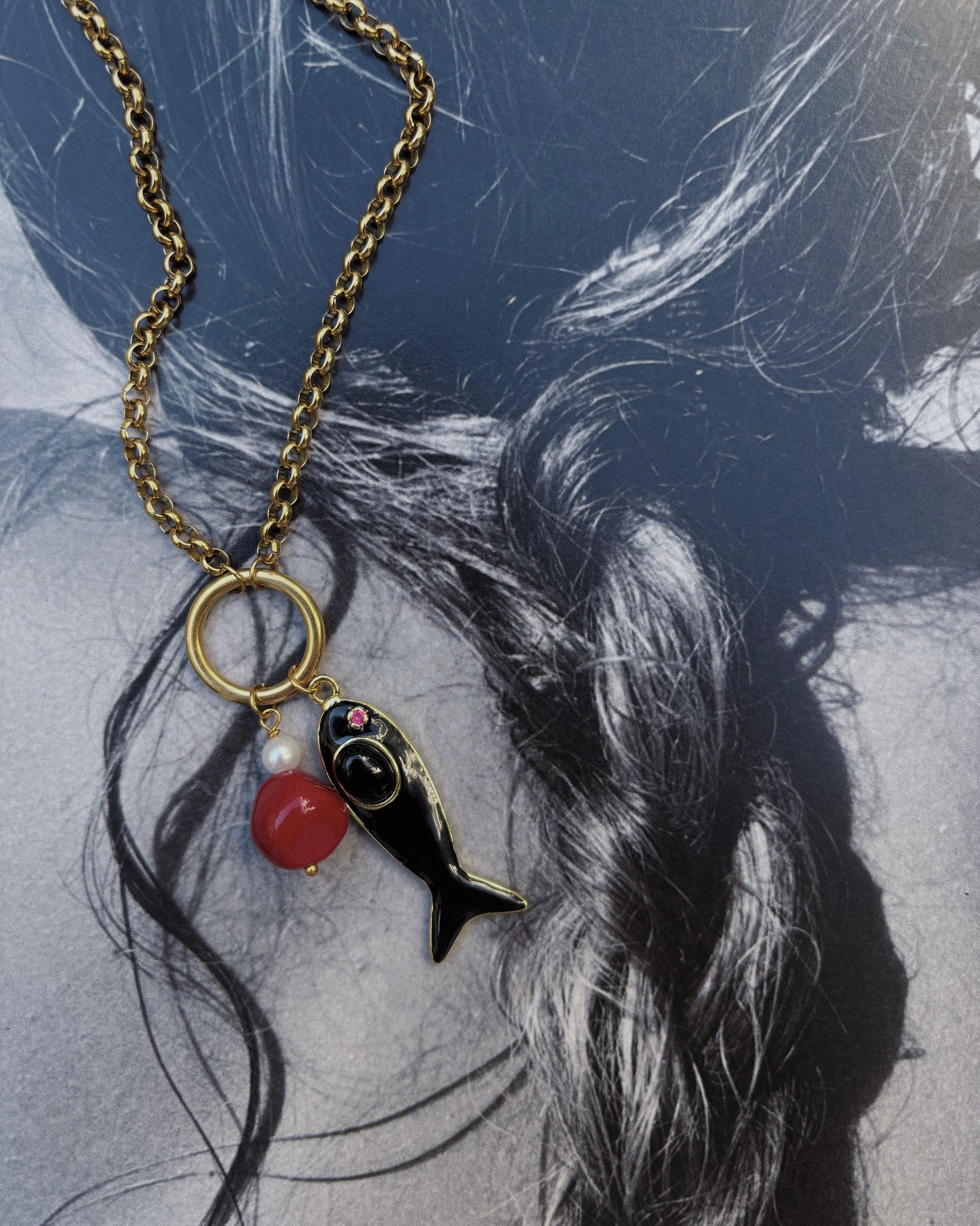 Black Fish Necklace