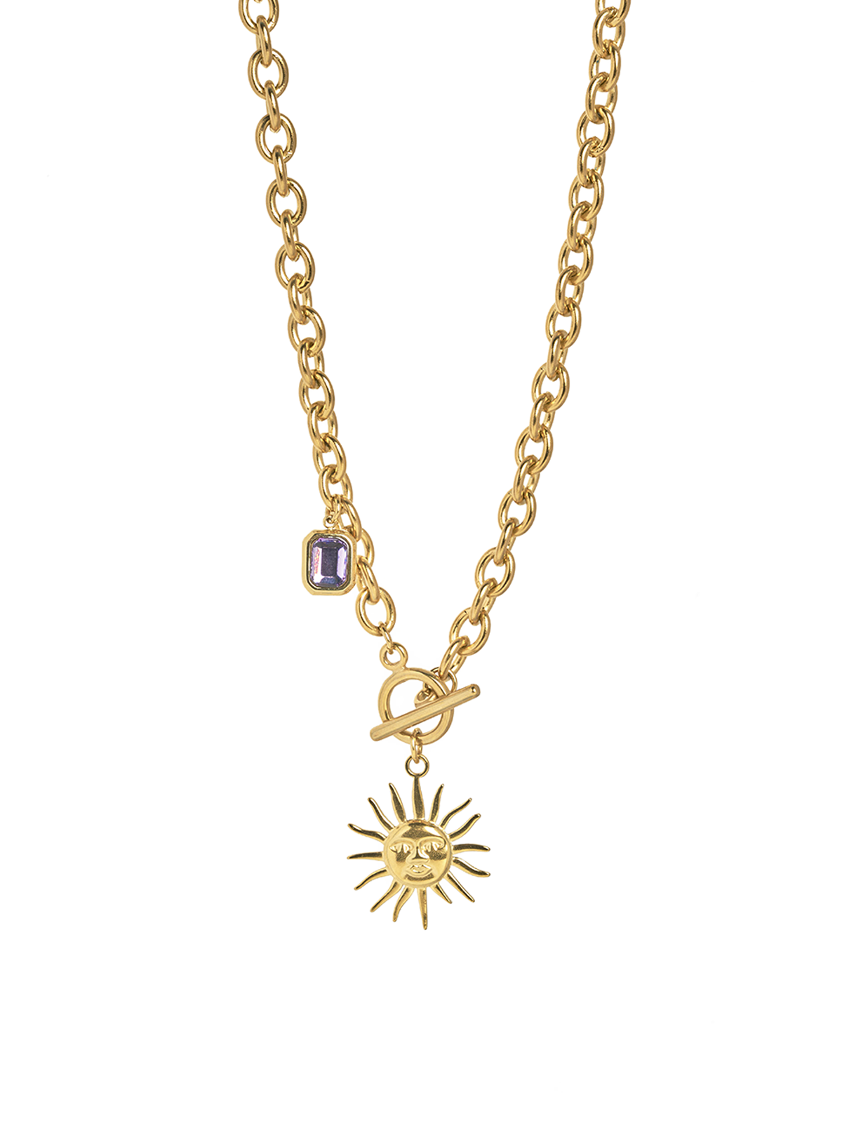 Helios Face Necklace