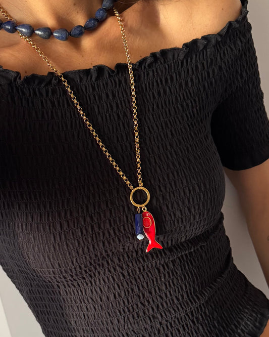 Red Fish Necklace