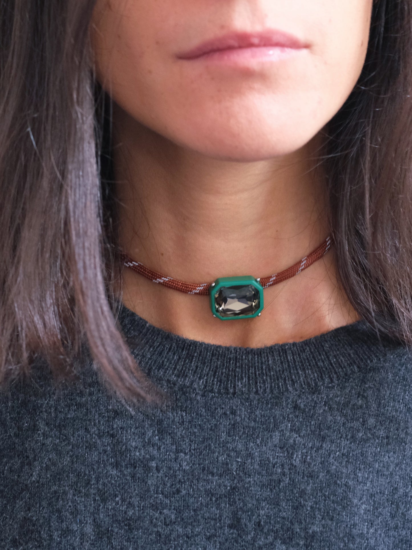 Choker Brown and Green