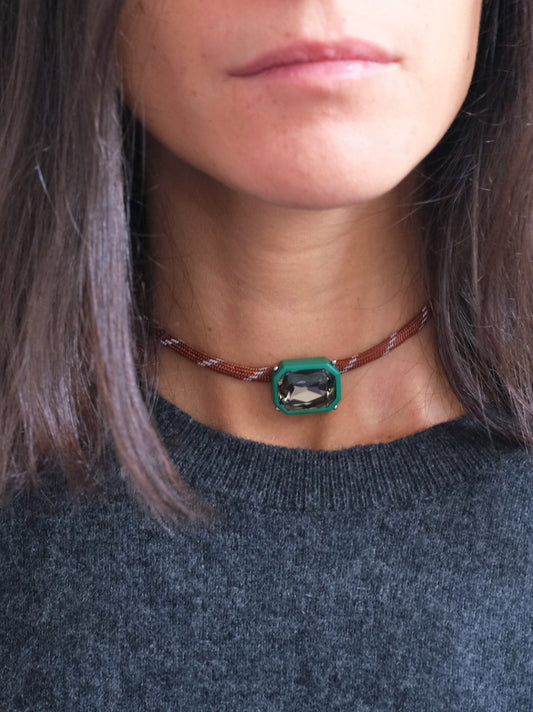 Choker Brown and Green