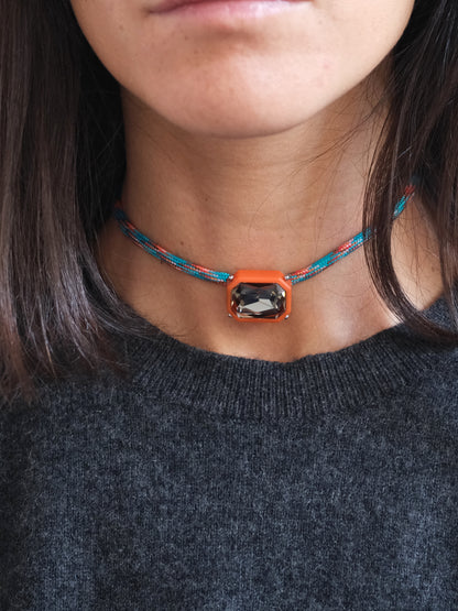 Choker Turquoise and Orange