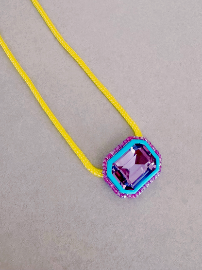 Choker Yellow&Lilac
