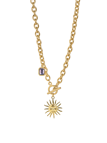 Helios Face Necklace